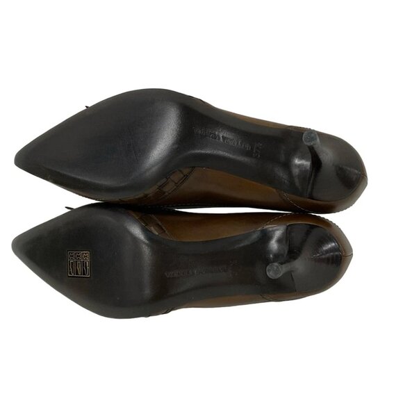 BOTTEGA VENETA - Dark Brown Leather Women's Pumps 128-081125 - Picture 4 of 6